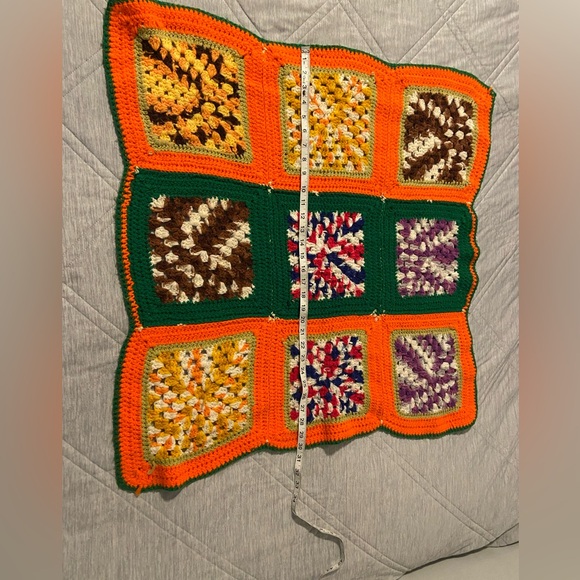 Vintage Handmade lap granny square Afghan - Picture 3 of 6